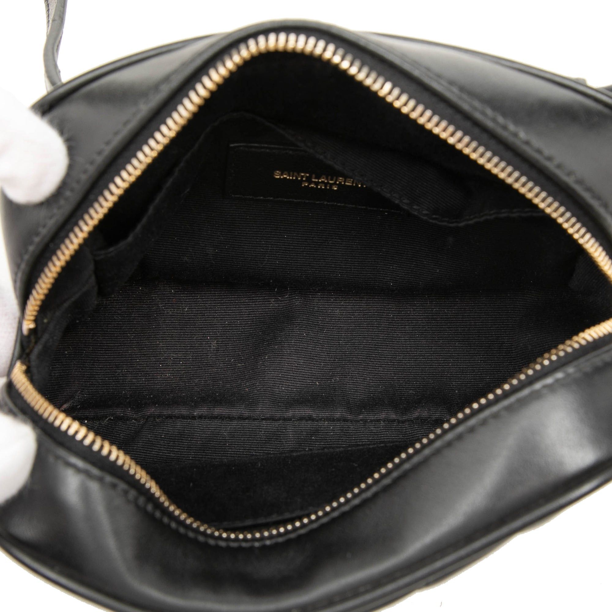Saint Laurent Paris Chevron Calfskin Monogram Tassel Lou Belt Bag Size ONE SIZE - 4 Thumbnail