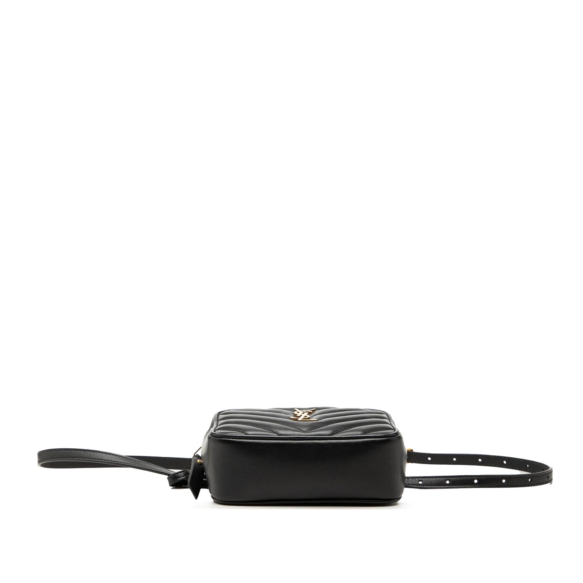 Saint Laurent Paris Chevron Calfskin Monogram Tassel Lou Belt Bag Size ONE SIZE - 3 Thumbnail
