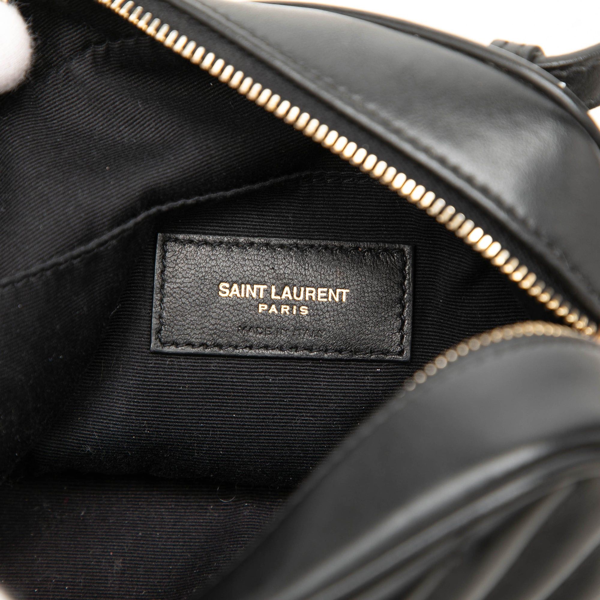 Saint Laurent Paris Chevron Calfskin Monogram Tassel Lou Belt Bag Size ONE SIZE - 5 Thumbnail