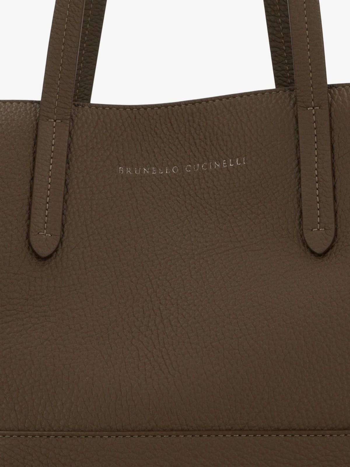 Brunello Cucinelli Brunello Cucinelli BC Duo hammered leather shoulder bag Size ONE SIZE - 4 Thumbnail