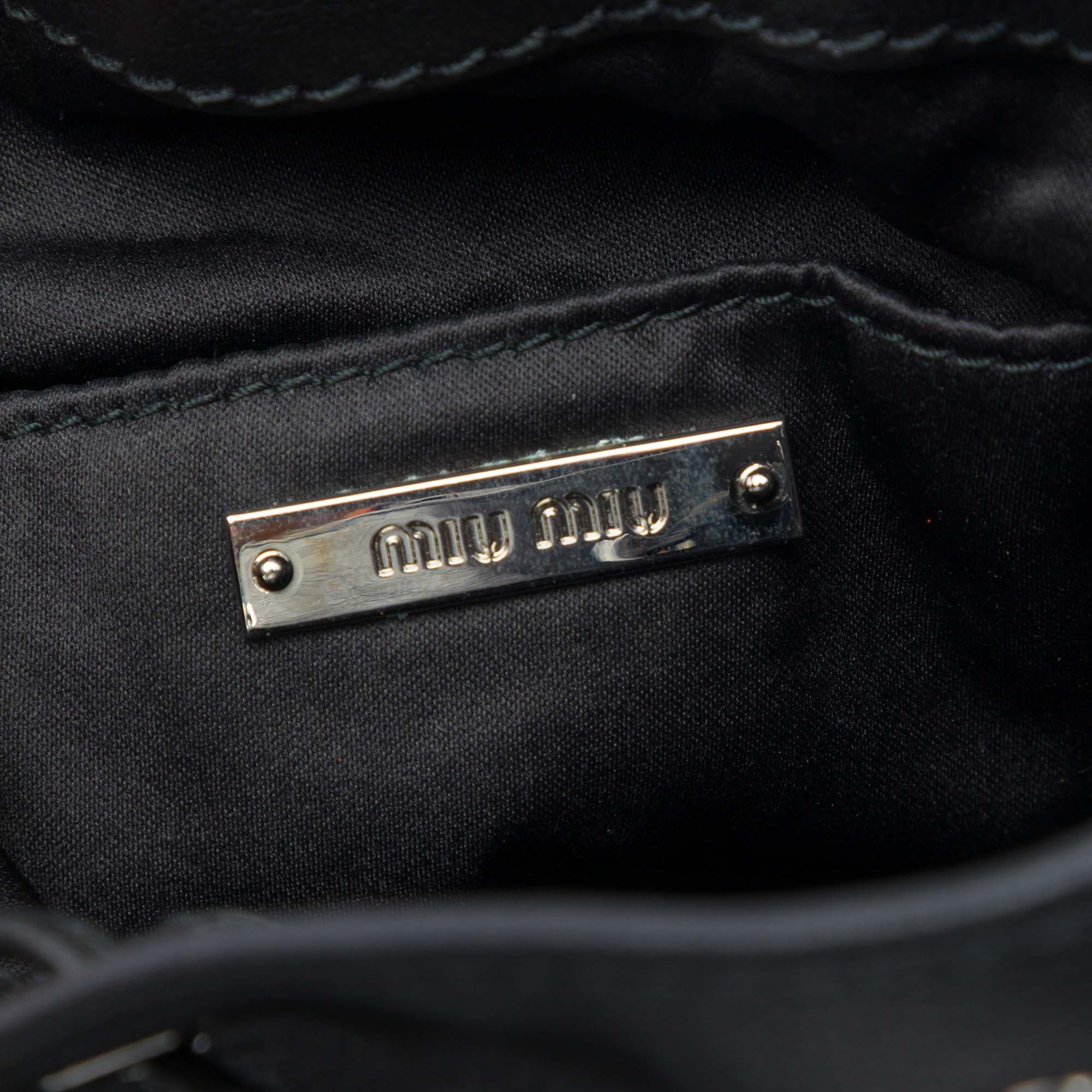 Miu Miu Nappa Crystal Embellished Handle Bucket Bag Size ONE SIZE - 5 Thumbnail