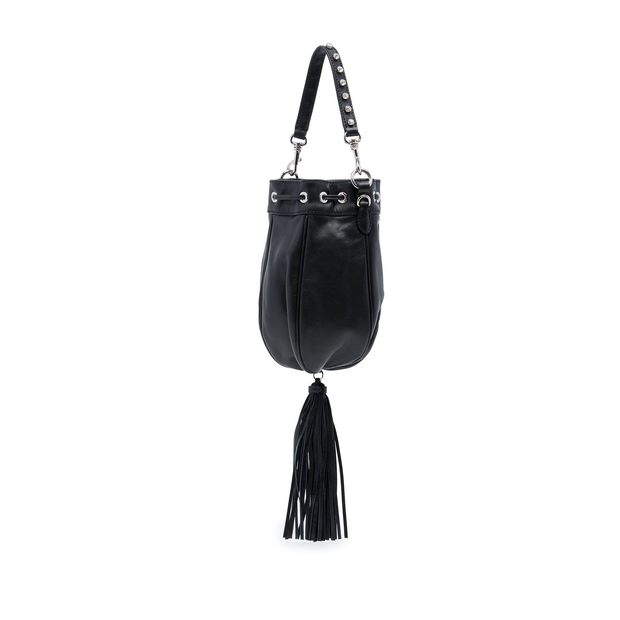 Miu Miu Nappa Crystal Embellished Handle Bucket Bag Size ONE SIZE - 2 Thumbnail