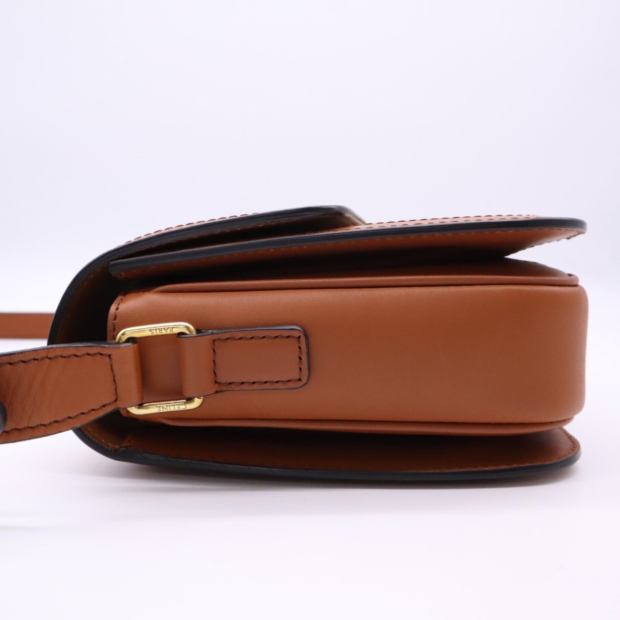 Celine CELINE Classic Triomphe Bag Medium Natural Tan 191242EGC.02NT Shoulder Brown Beige Canvas Leather Women's Size ONE SIZE - 5 Thumbnail