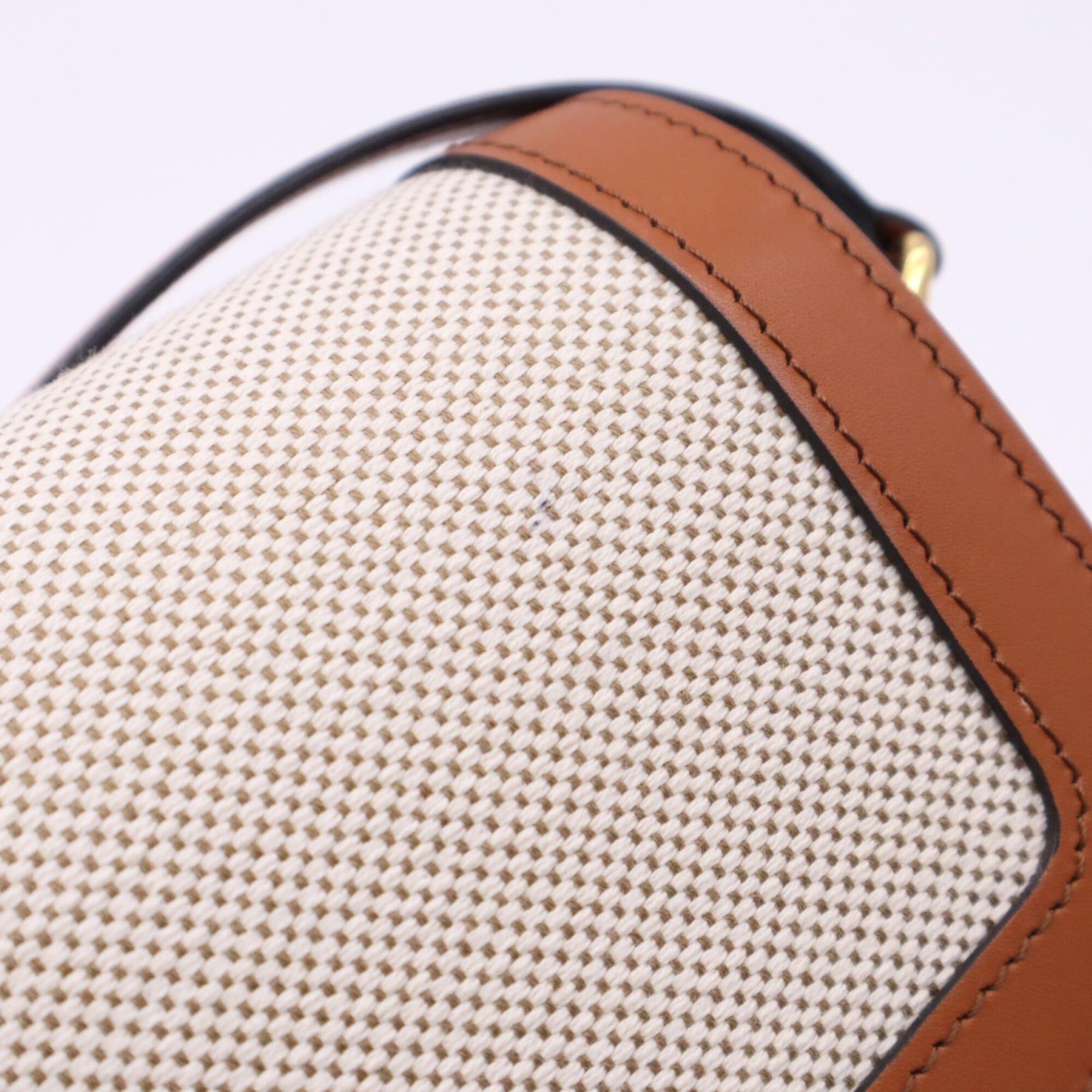 Celine CELINE Classic Triomphe Bag Medium Natural Tan 191242EGC.02NT Shoulder Brown Beige Canvas Leather Women's Size ONE SIZE - 12 Thumbnail