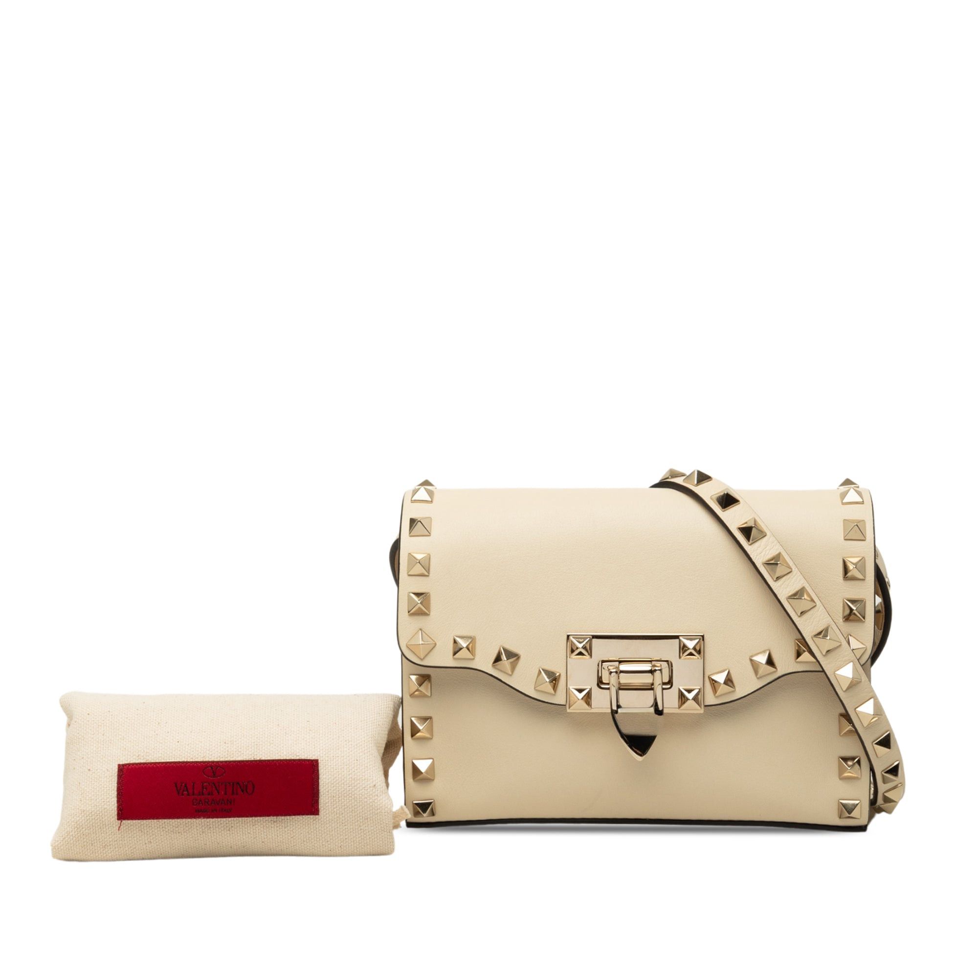 Valentino Leather Rockstud Flap Crossbody Size ONE SIZE - 7 Thumbnail