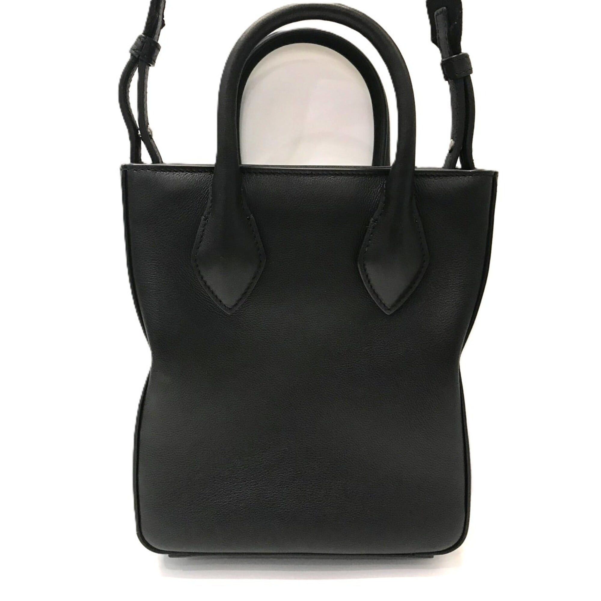 Salvatore Ferragamo Salvatore Ferragamo Ferragamo Print Leather Crossbody Bag Mini Tote Black 241681 FERRAGAMO Size ONE SIZE - 2 Thumbnail