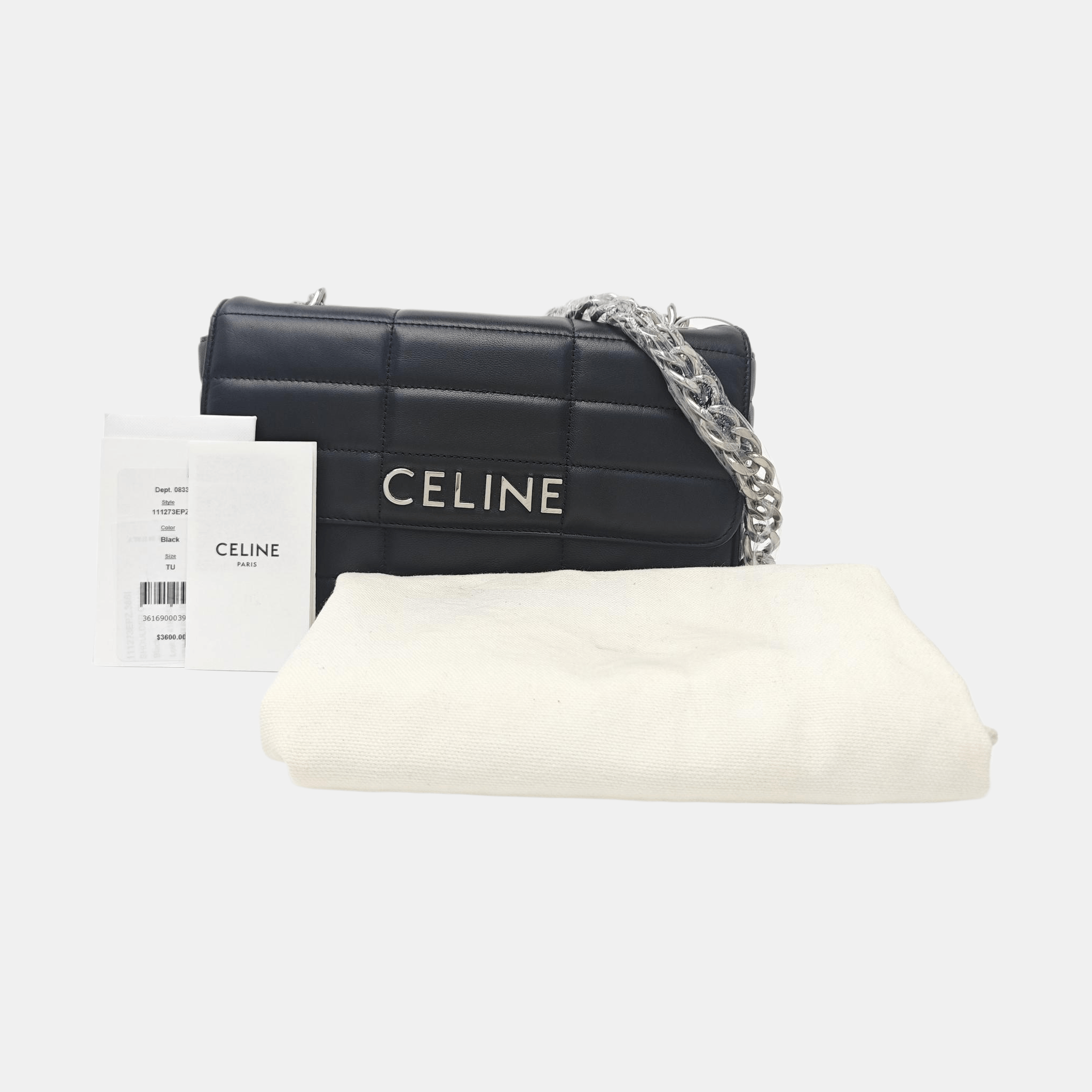 Celine CELINE Matelasse Quilted Lambskin Shoulder Bag ONE SIZE Size ONE SIZE - 8 Thumbnail
