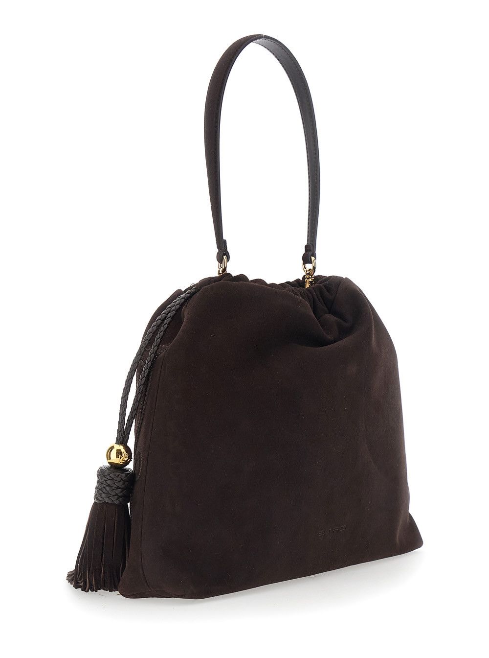 Etro 'Kalispera' Brown Shoulder bag with Drawstring Closure and Tassels on the Front in Suede for Women Size ONE SIZE - 3 Thumbnail