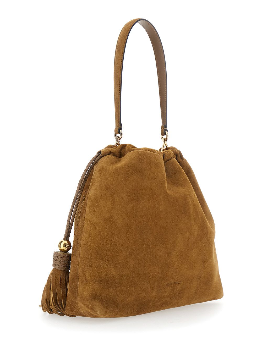 Etro 'Kalispera' Brown Shoulder bag with Drawstring Closure and Tassels on the Front in Suede for Women Size ONE SIZE - 3 Thumbnail