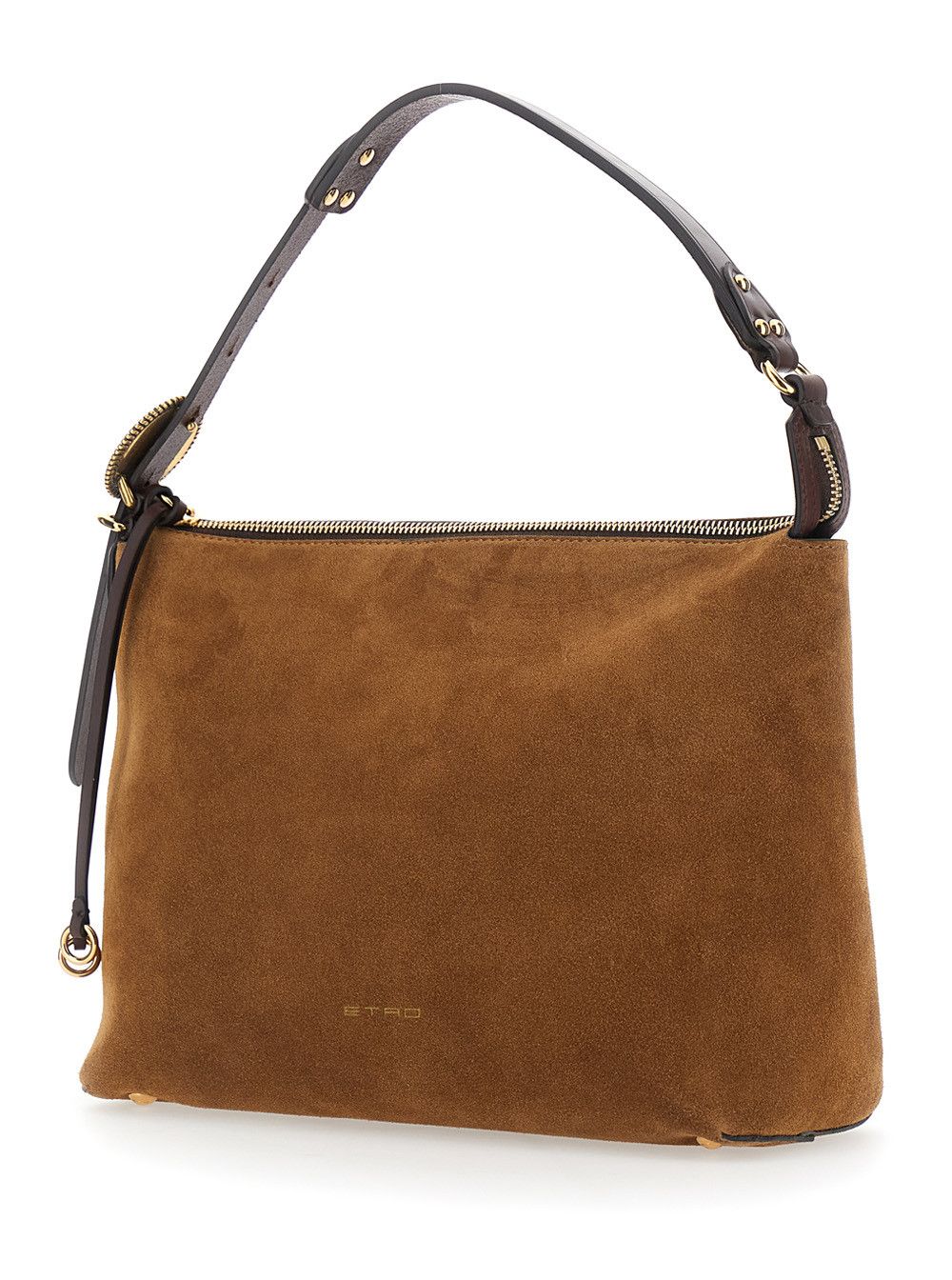 Etro Brown Shoulder bag with adjustable strap and Logo lettering on the front in suede for women Size ONE SIZE - 2 Thumbnail