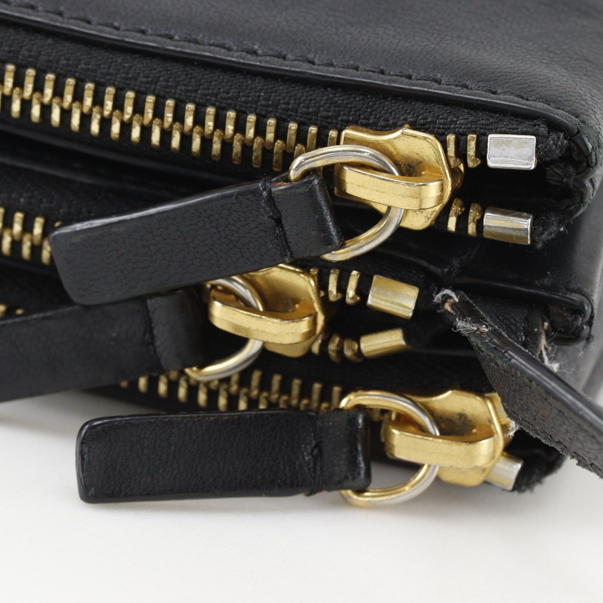 Celine Celine Trio Shoulder Bag, Leather, Black, Crossbody, Women's Size ONE SIZE - 14 Thumbnail