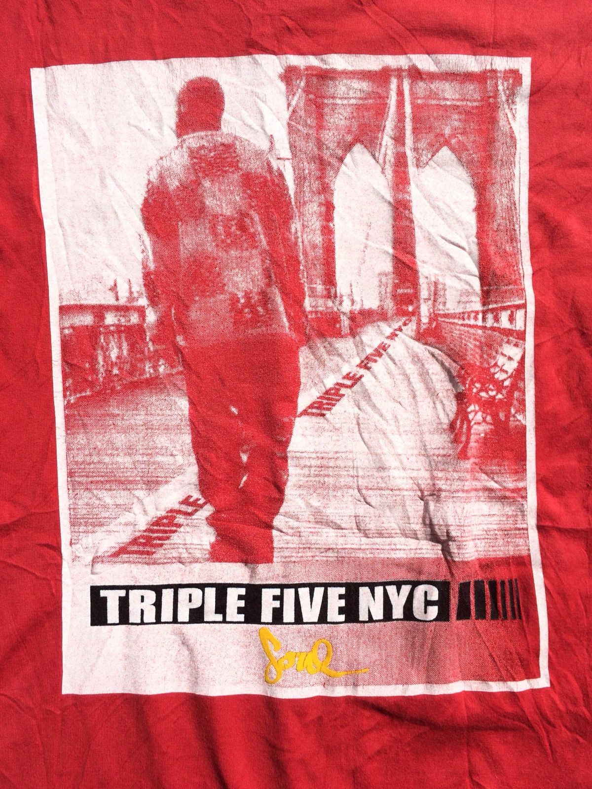 Triple 5 Soul × Vintage Triple Five Soul NYC Brooklyn Rap Tee Hip Hop Tshirt Size US L / EU 52-54 / 3 - 3 Thumbnail