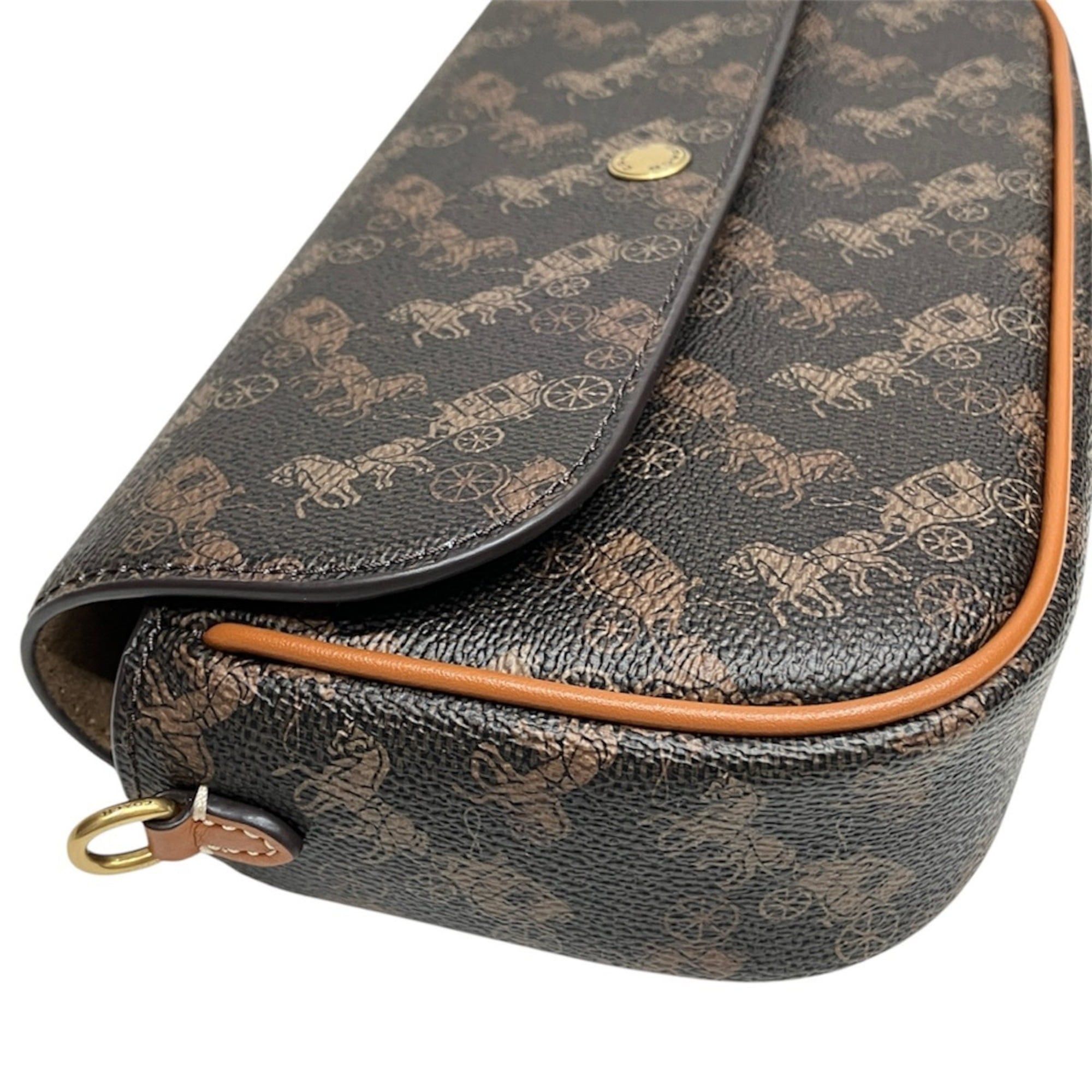 Coach Coach Brooke Flap Chain Bag - Horse and Carriage Print Shoulder Bag, PVC Cowhide Leather, CAN92 B4TXN Size ONE SIZE - 5 Thumbnail