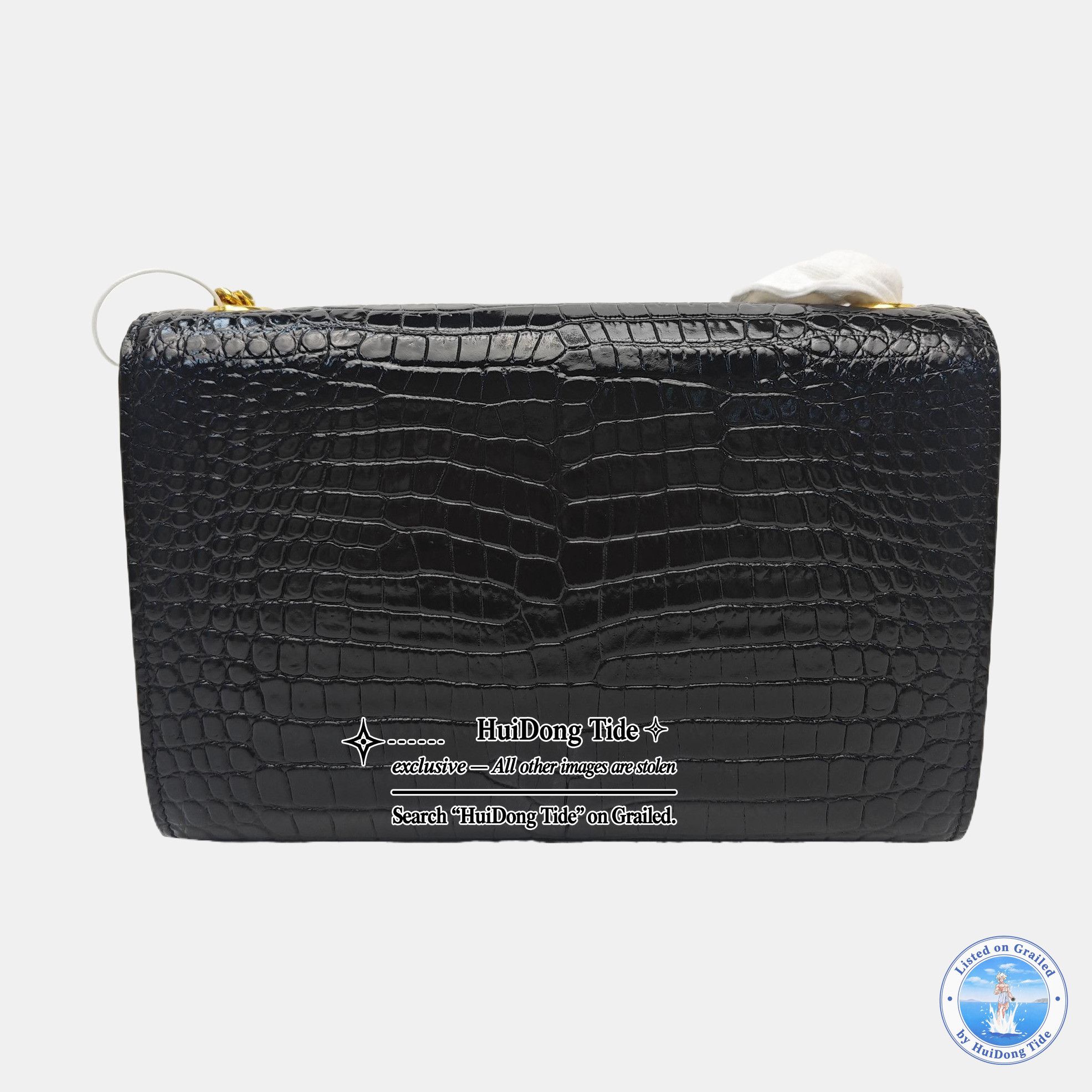 Saint Laurent Paris Saint Laurent Kate Crocodile Embossed Tassel Bag One Size Size ONE SIZE - 5 Thumbnail