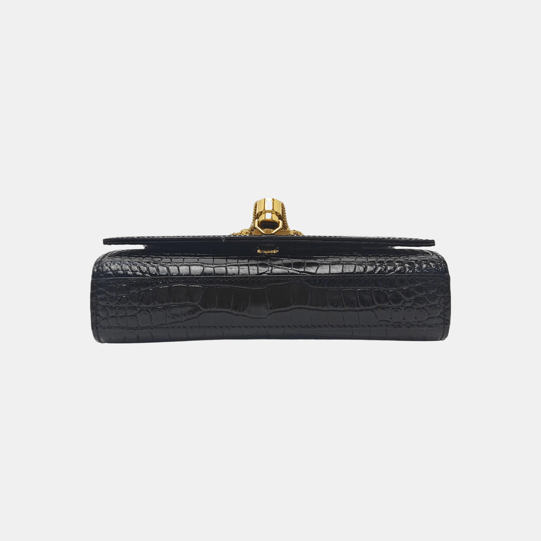 Saint Laurent Paris Saint Laurent Kate Crocodile Embossed Tassel Bag One Size Size ONE SIZE - 6 Thumbnail