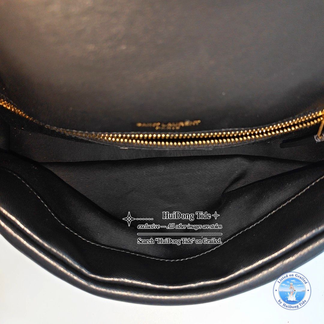 Saint Laurent Paris Saint Laurent Calypso Small Lambskin Shoulder Bag Size ONE SIZE - 7 Thumbnail