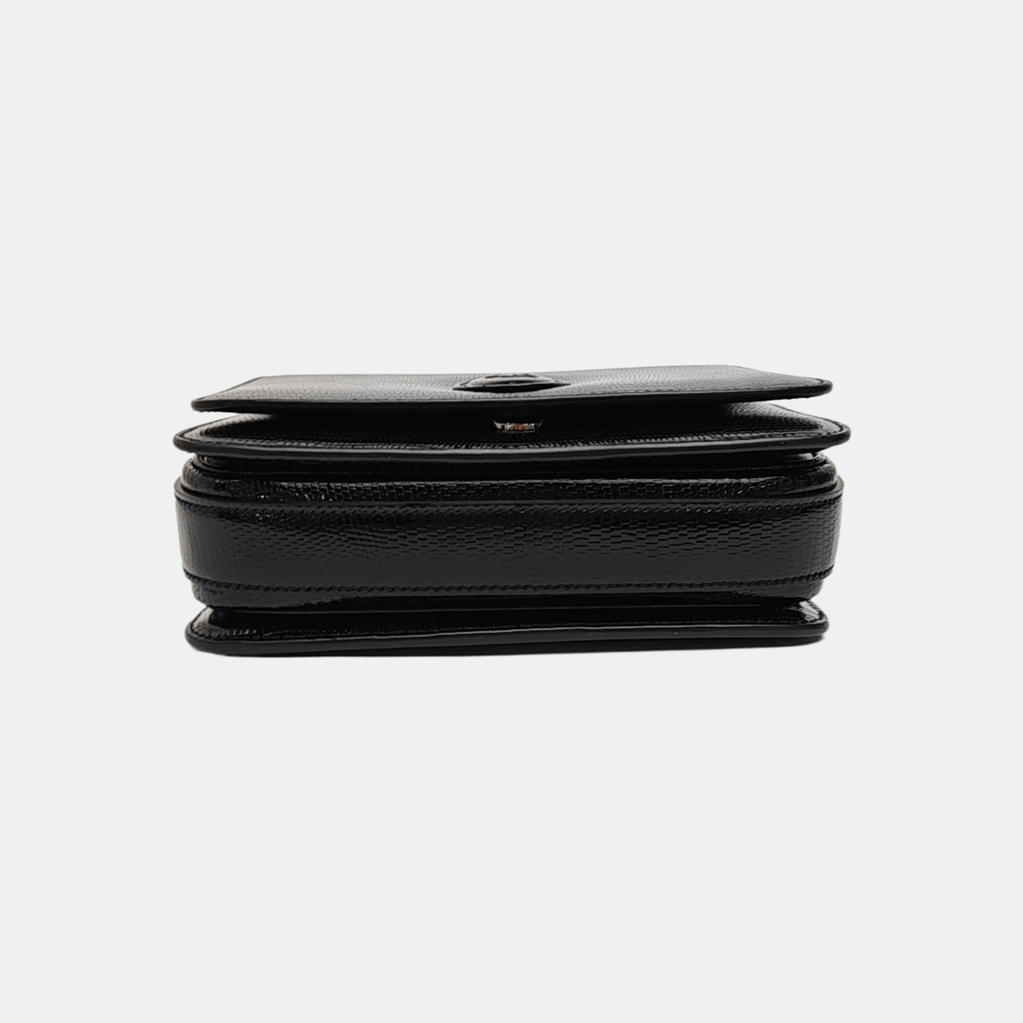 Saint Laurent Paris Saint Laurent LE 61 Lizard Embossed Shoulder Bag One Size Size ONE SIZE - 5 Thumbnail