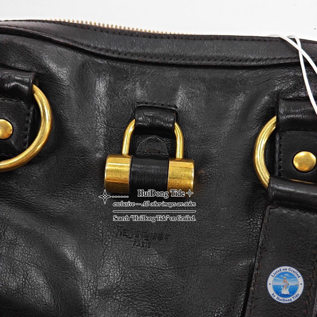 Saint Laurent Paris Saint Laurent Muse Black Leather Handle Bag One Size Size ONE SIZE - 8 Thumbnail