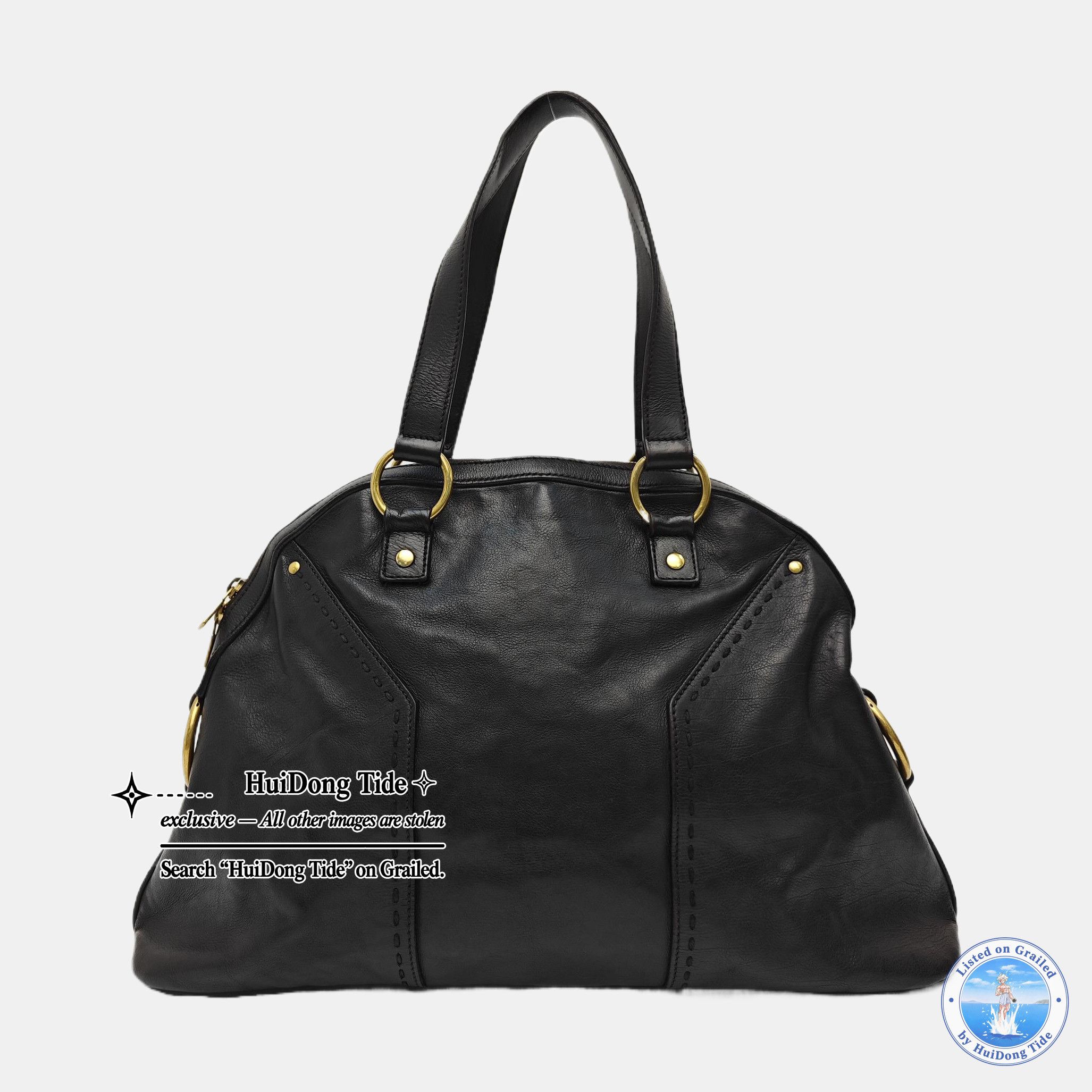 Saint Laurent Paris Saint Laurent Muse Black Leather Handle Bag One Size Size ONE SIZE - 4 Thumbnail