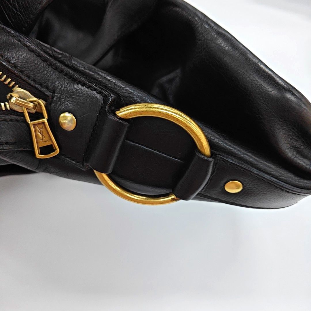 Saint Laurent Paris Saint Laurent Muse Black Leather Handle Bag One Size Size ONE SIZE - 11 Thumbnail