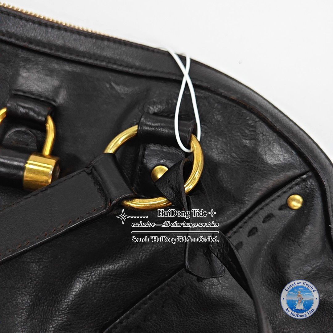 Saint Laurent Paris Saint Laurent Muse Black Leather Handle Bag One Size Size ONE SIZE - 9 Thumbnail
