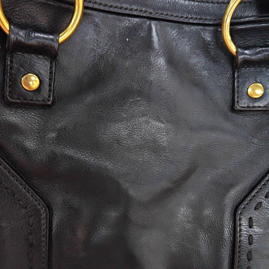 Saint Laurent Paris Saint Laurent Muse Black Leather Handle Bag One Size Size ONE SIZE - 13 Thumbnail