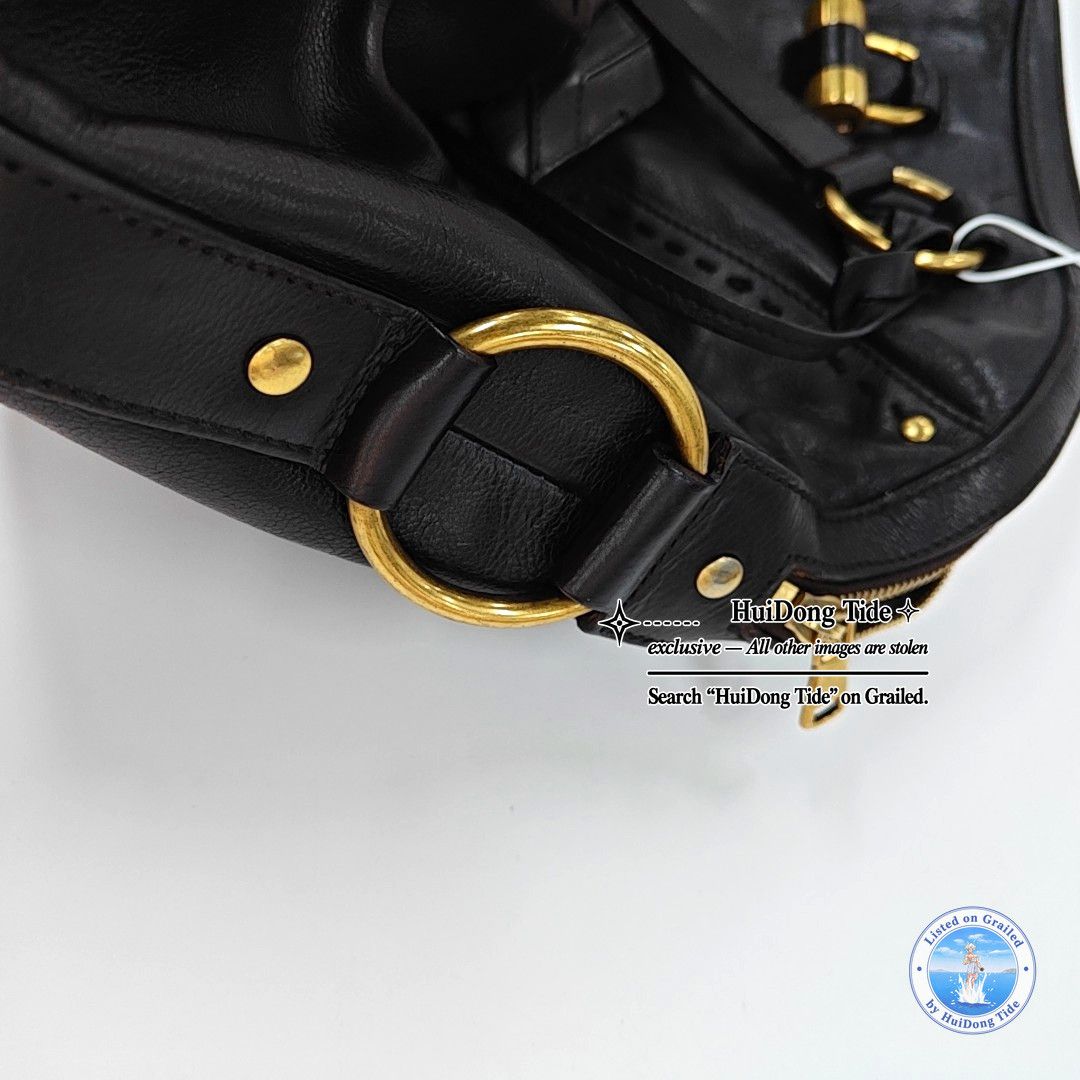 Saint Laurent Paris Saint Laurent Muse Black Leather Handle Bag One Size Size ONE SIZE - 12 Thumbnail