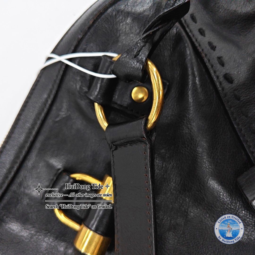 Saint Laurent Paris Saint Laurent Muse Black Leather Handle Bag One Size Size ONE SIZE - 10 Thumbnail