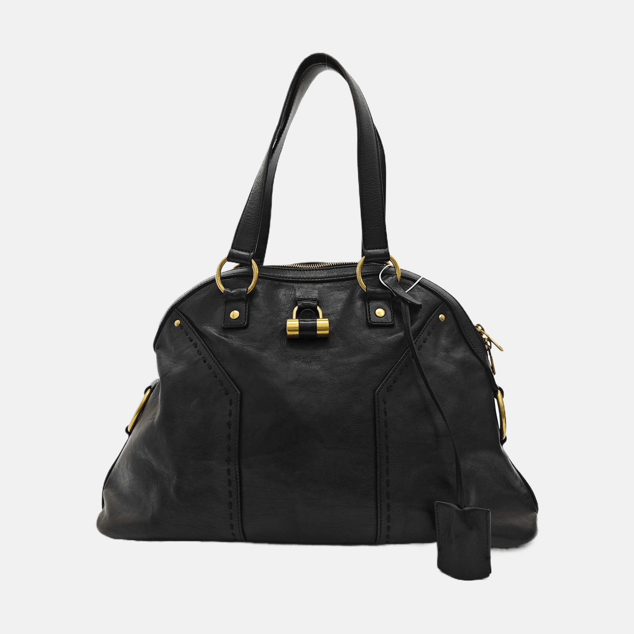Saint Laurent Paris Saint Laurent Muse Black Leather Handle Bag One Size Size ONE SIZE - 7 Thumbnail