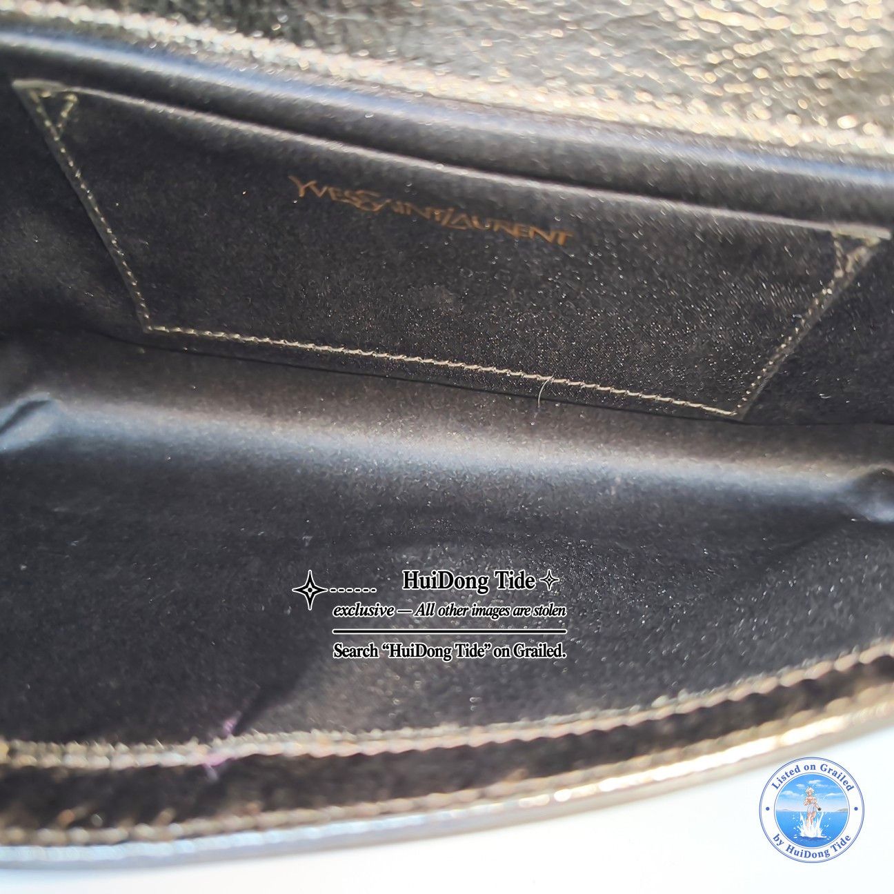 Saint Laurent Paris Saint Laurent Belle Jour Metallic Leather Clutch ONE SIZE Size ONE SIZE - 12 Thumbnail