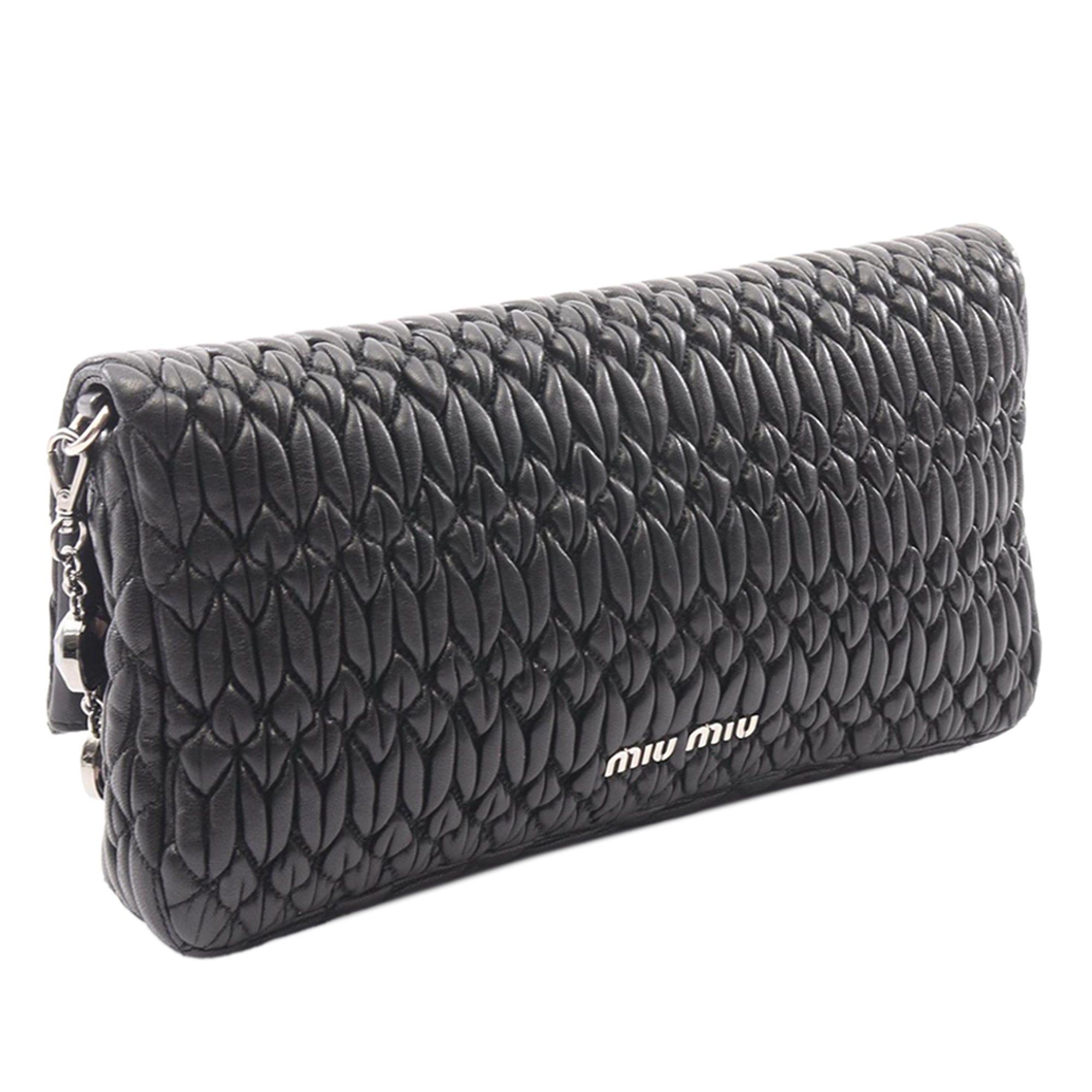 Miu Miu Matelasse Nappa Crystal Chain Satchel Size ONE SIZE - 2 Thumbnail