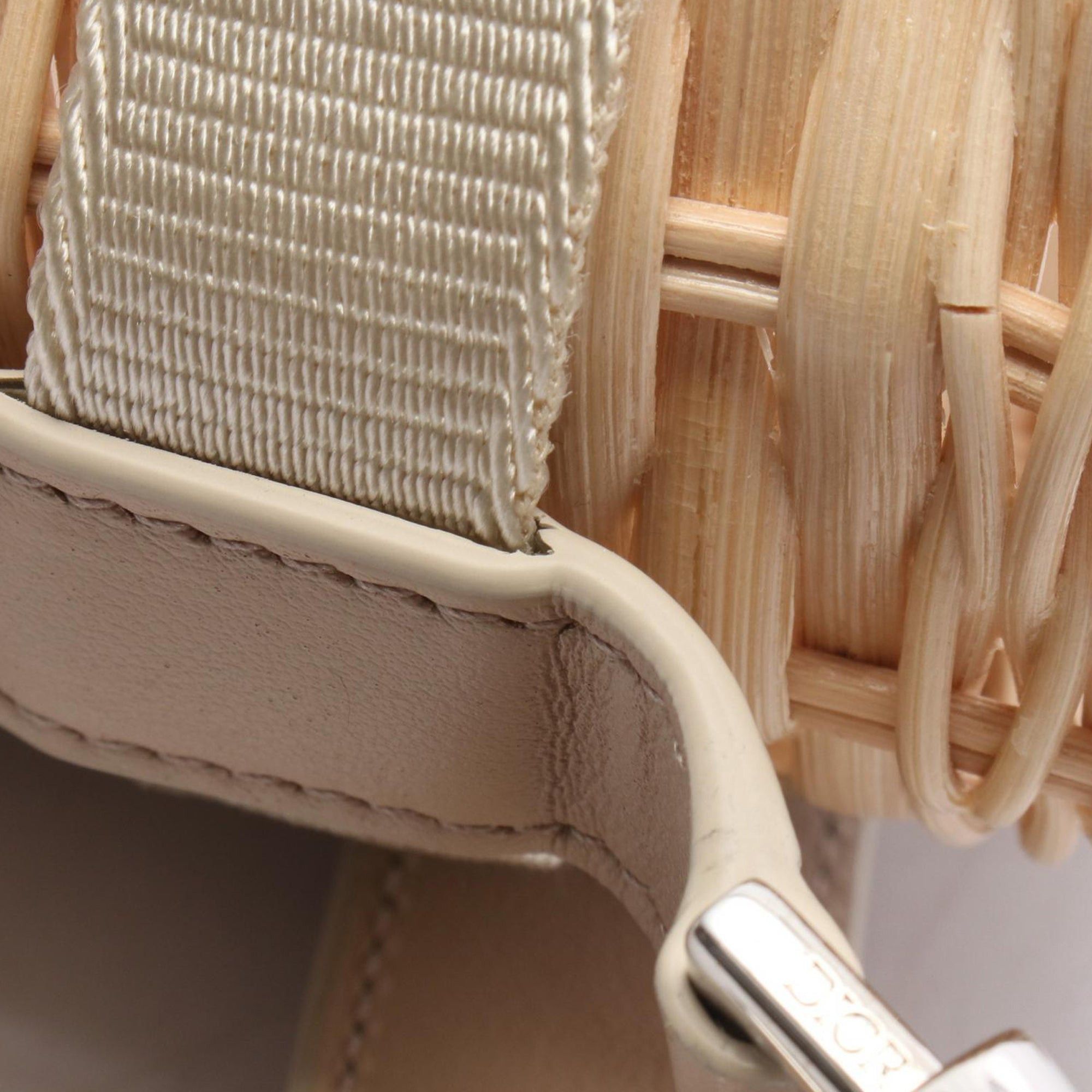 Dior Raffia and Leather Sahara Wicker Basket Bucket Bag Size ONE SIZE - 6 Thumbnail