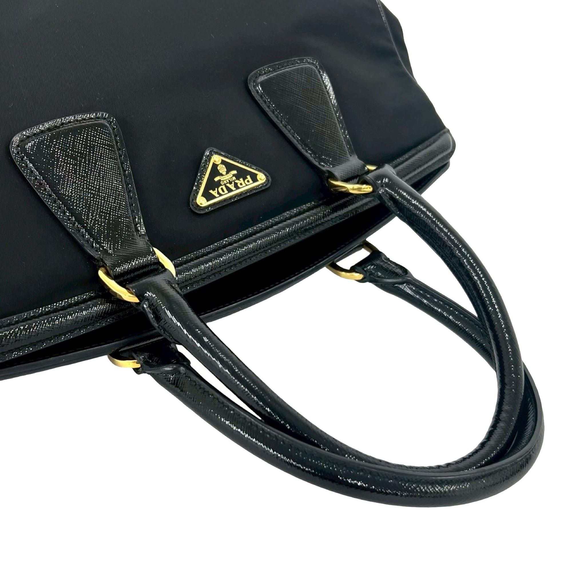 Prada Saffiano Trimmed Tessuto Handbag Size ONE SIZE - 6 Thumbnail
