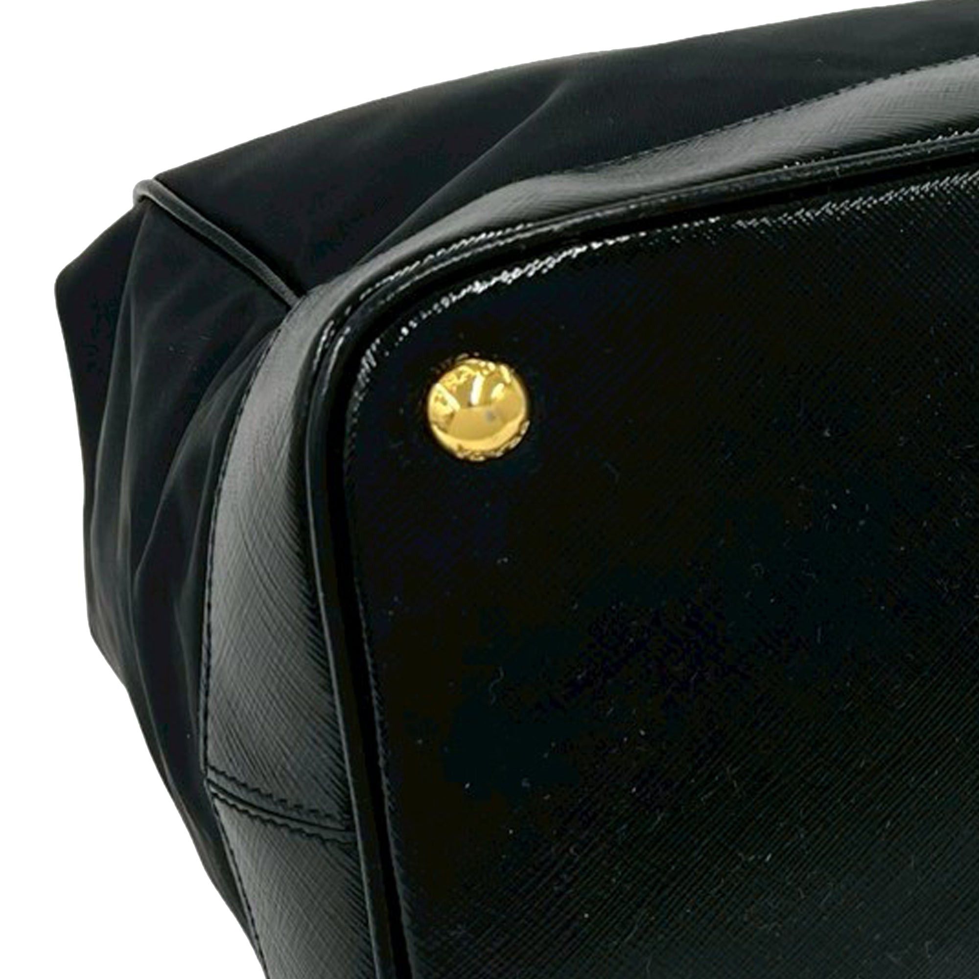 Prada Saffiano Trimmed Tessuto Handbag Size ONE SIZE - 10 Thumbnail