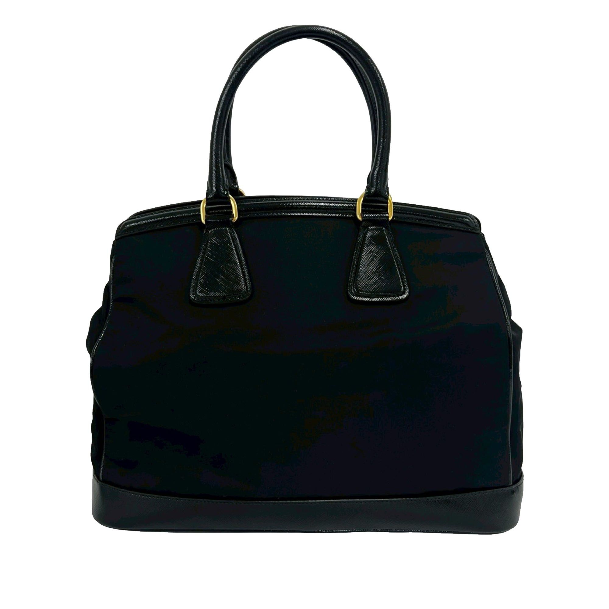 Prada Saffiano Trimmed Tessuto Handbag Size ONE SIZE - 2 Thumbnail