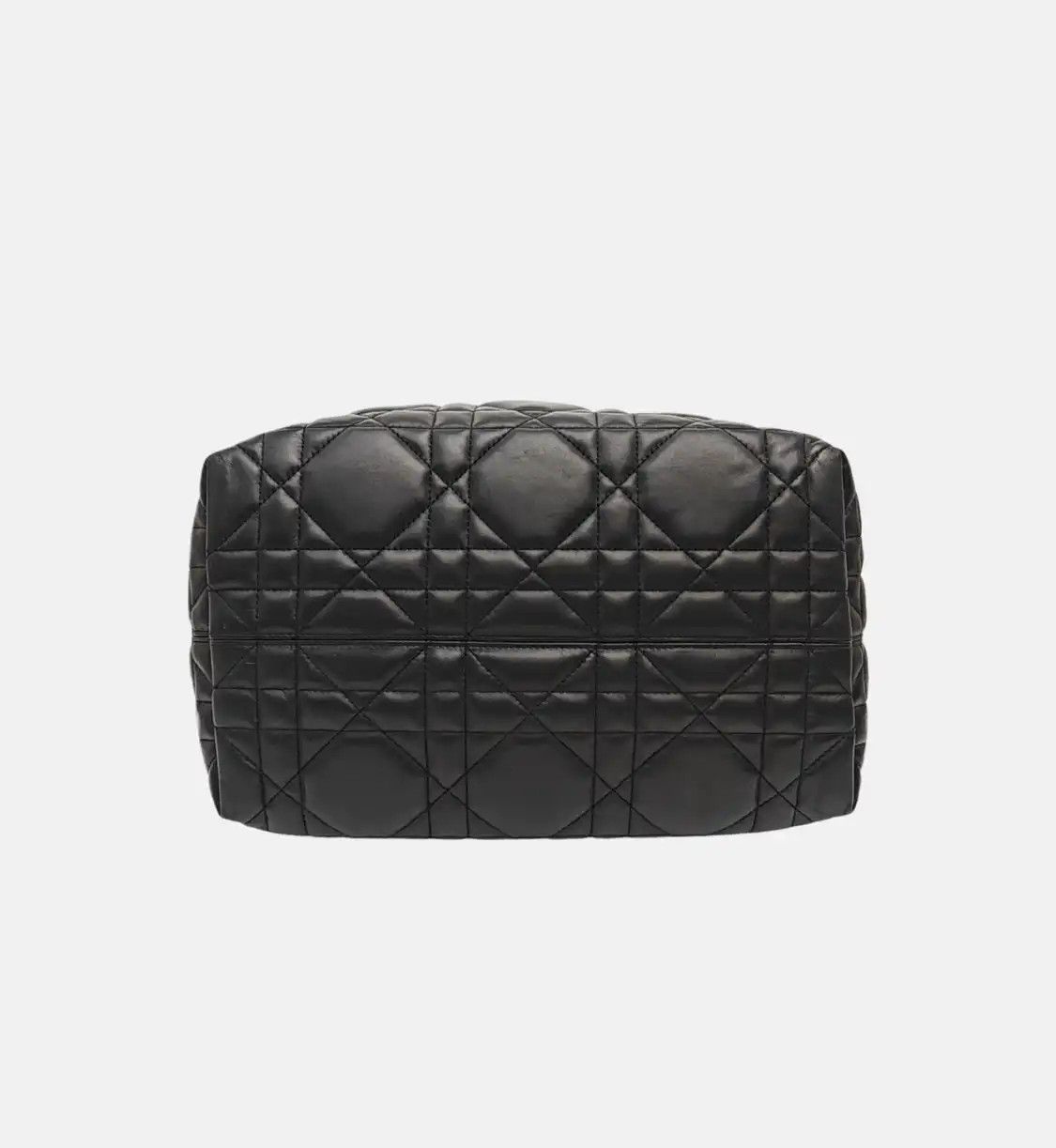 Dior DIOR Toujours Medium black cowhide leather rattan plaid quilted handbag shoulder Size ONE SIZE - 6 Thumbnail