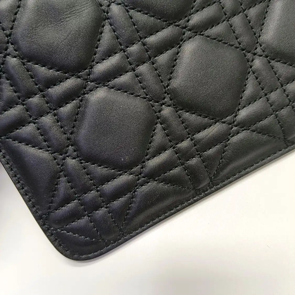 Dior DIOR Toujours Medium black cowhide leather rattan plaid quilted handbag shoulder Size ONE SIZE - 15 Thumbnail