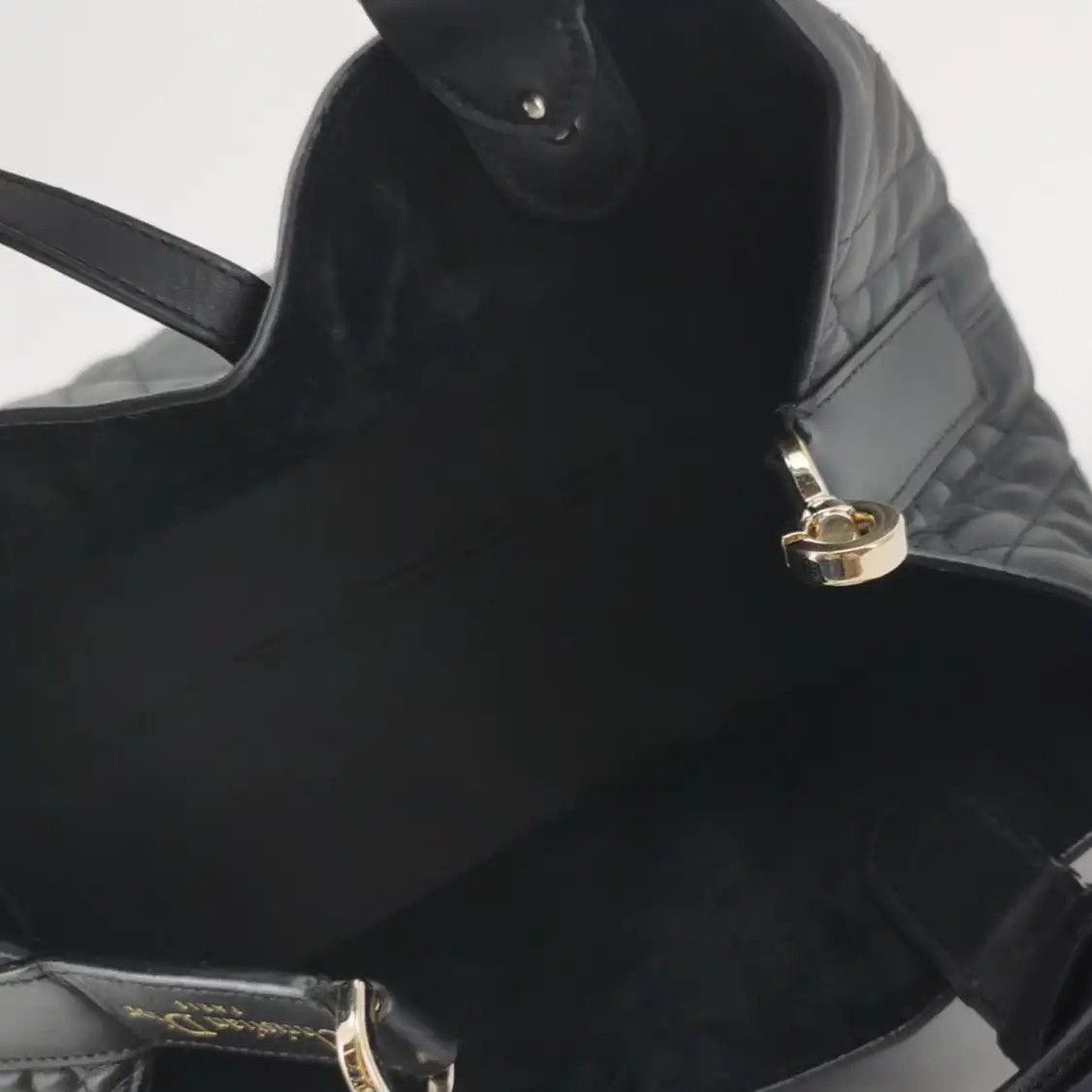 Dior DIOR Toujours Small black cowhide leather rattan plaid handbag Size ONE SIZE - 6 Thumbnail