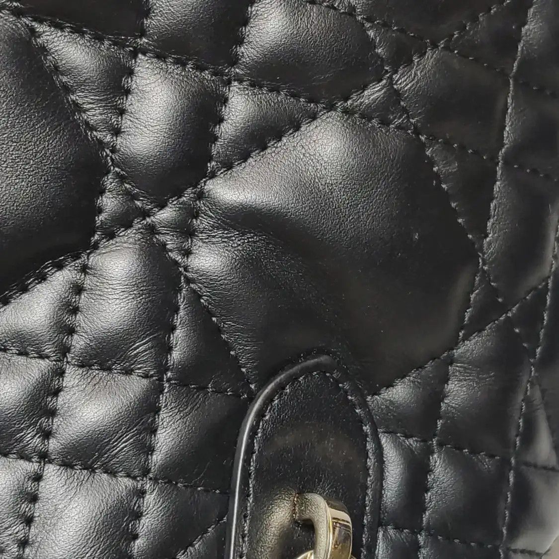Dior DIOR Toujours Small black cowhide leather rattan plaid handbag Size ONE SIZE - 19 Thumbnail