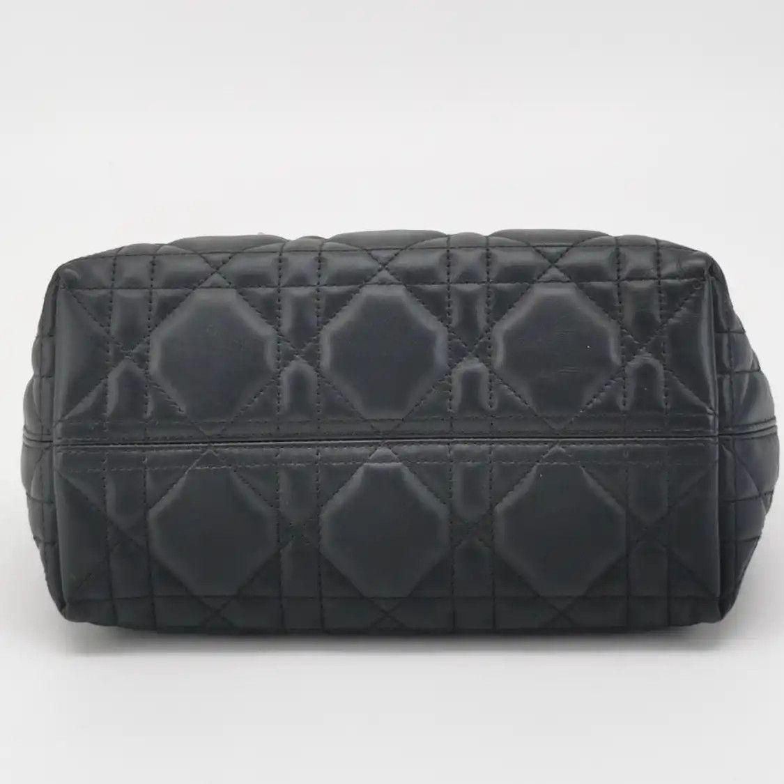 Dior DIOR Toujours Small black cowhide leather rattan plaid handbag Size ONE SIZE - 5 Thumbnail