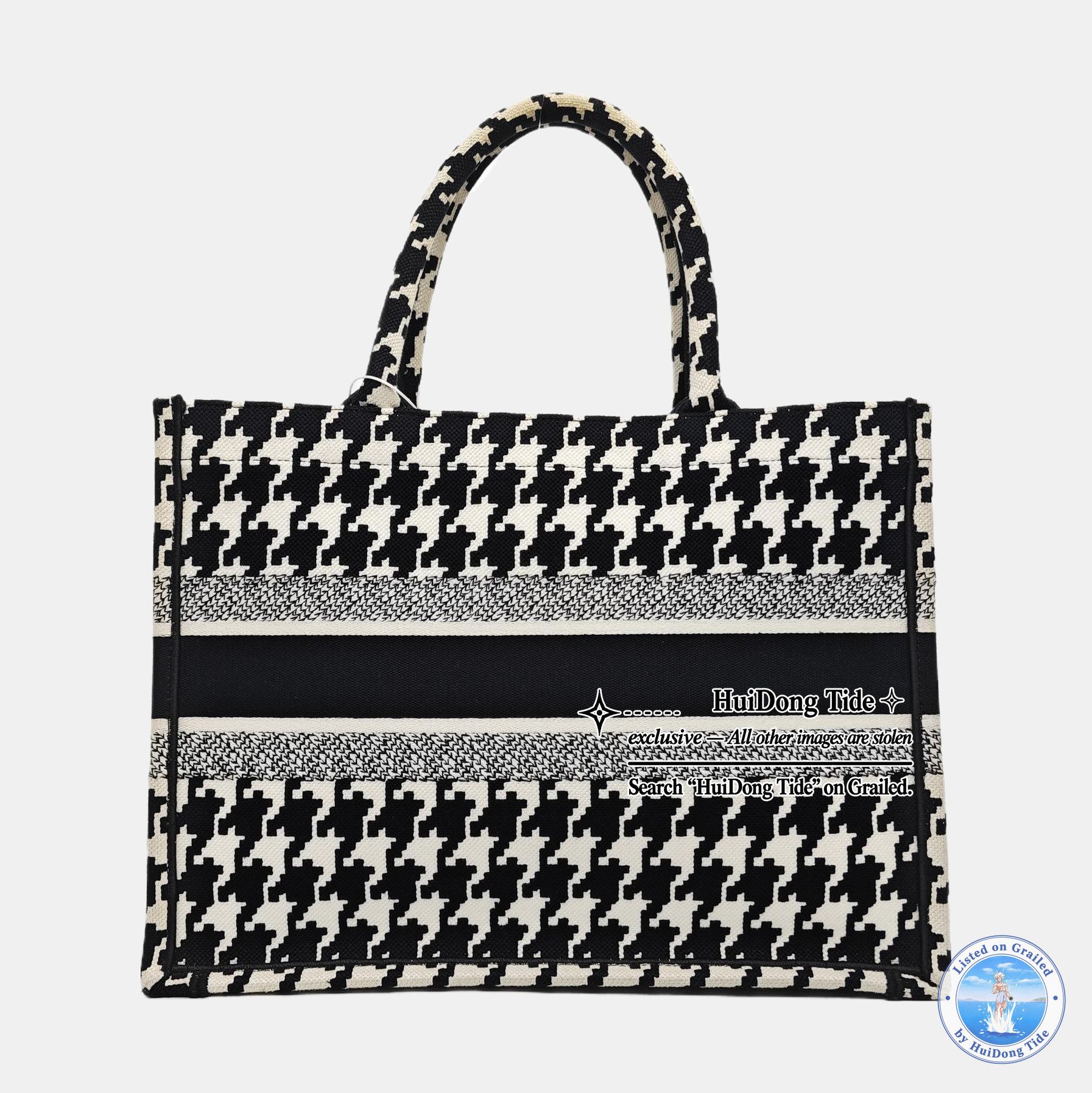 Dior Dior Houndstooth Book Tote Medium Size ONE SIZE - 5 Thumbnail
