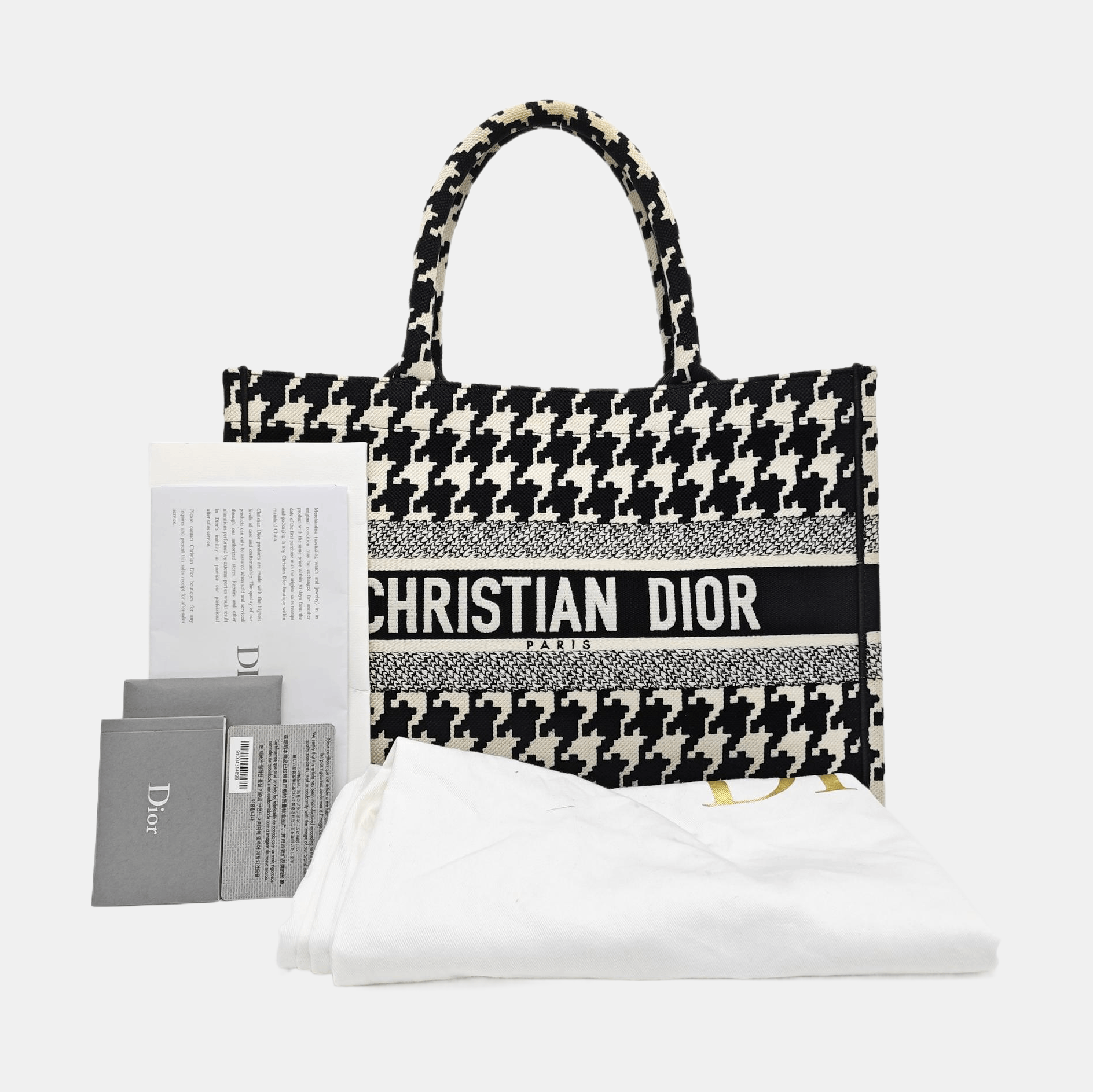 Dior Dior Houndstooth Book Tote Medium Size ONE SIZE - 8 Thumbnail