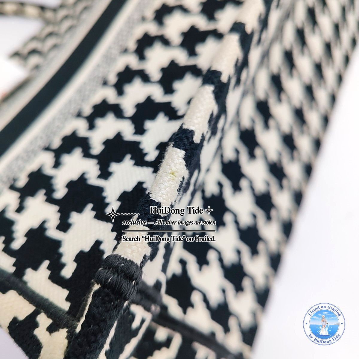 Dior Dior Houndstooth Book Tote Medium Size ONE SIZE - 10 Thumbnail