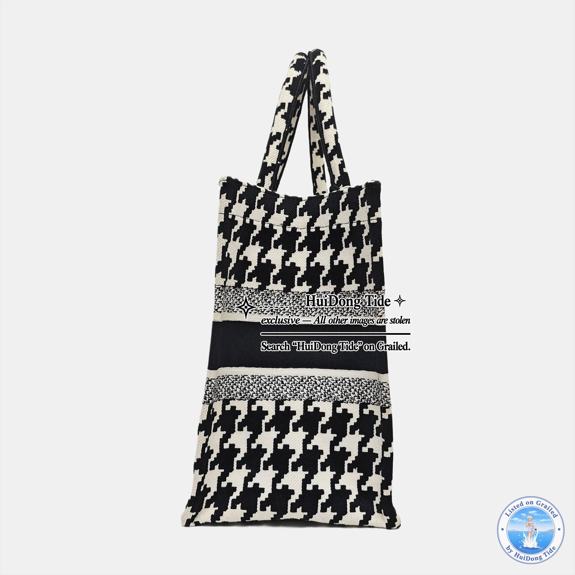 Dior Dior Houndstooth Book Tote Medium Size ONE SIZE - 3 Thumbnail
