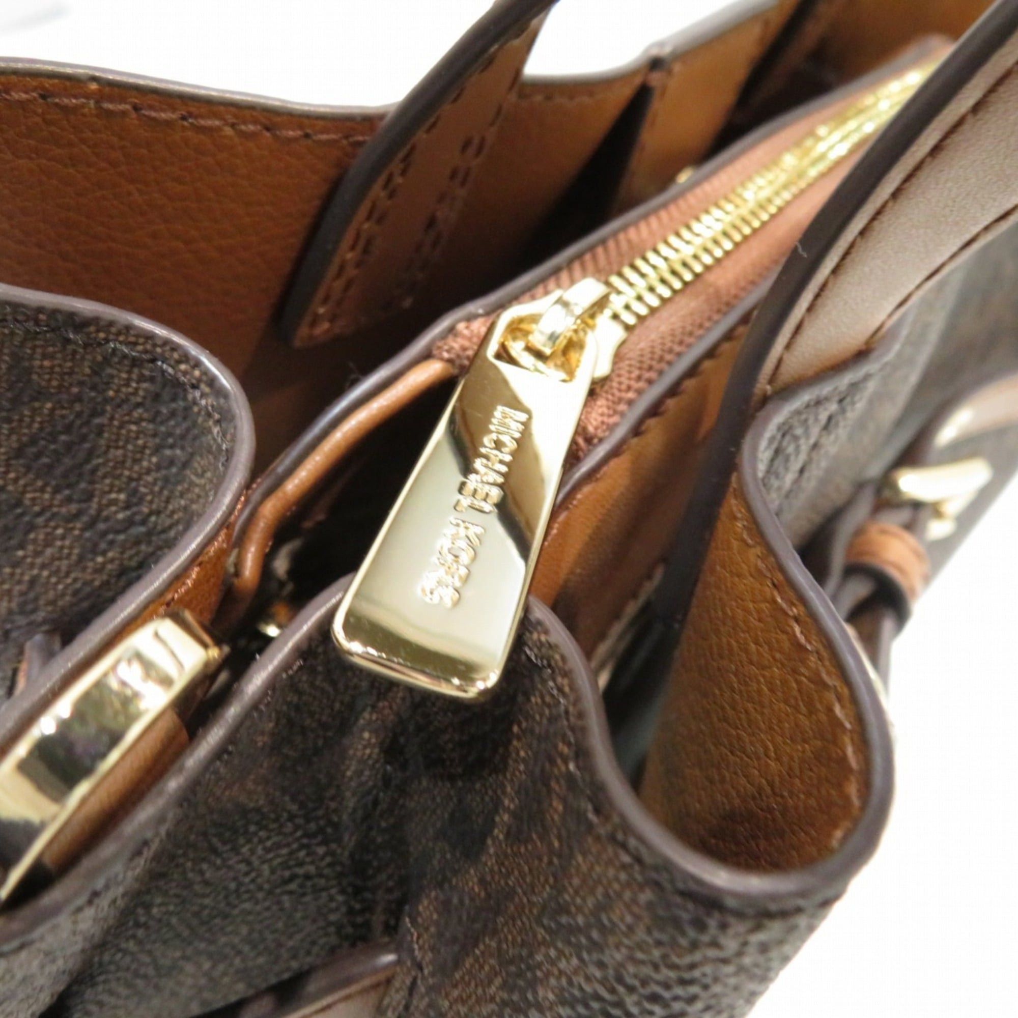 Michael Kors Michael Kors Emilia Satchel Handbag Signature 35H0GU5S1B Size ONE SIZE - 8 Thumbnail
