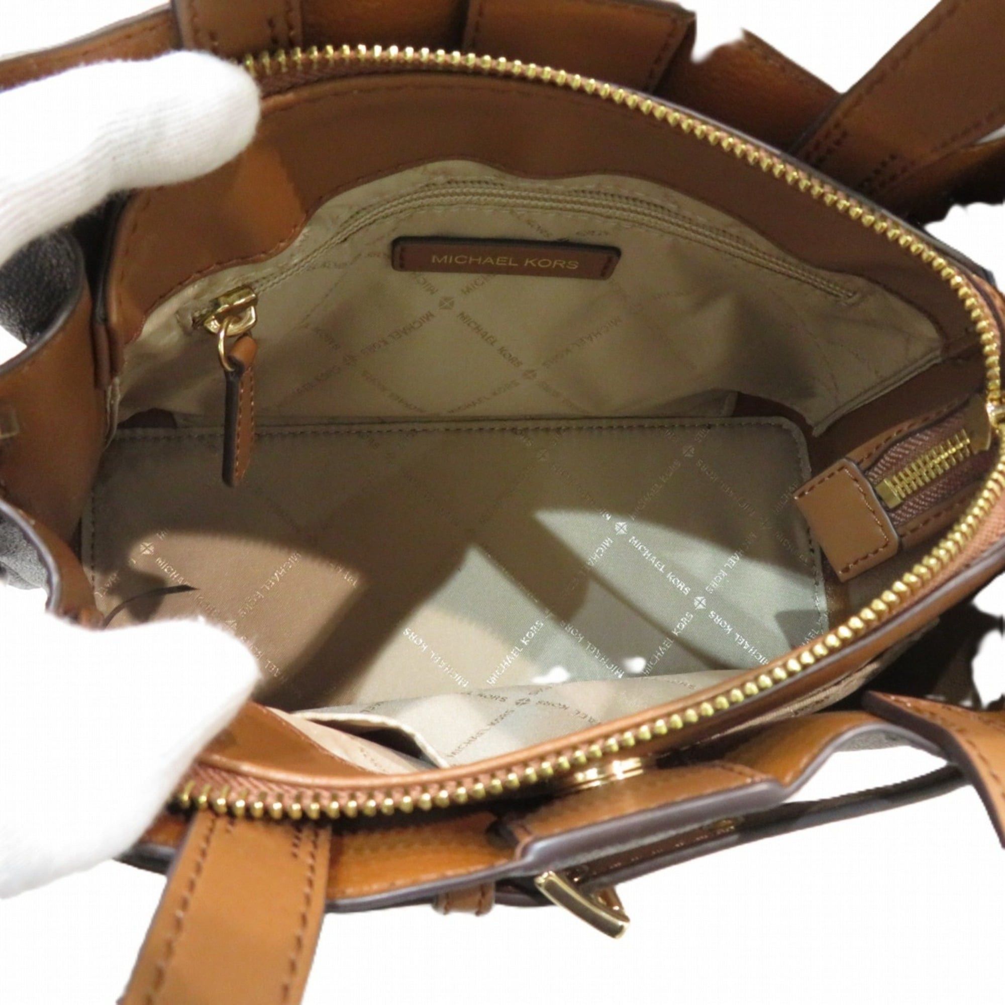 Michael Kors Michael Kors Emilia Satchel Handbag Signature 35H0GU5S1B Size ONE SIZE - 6 Thumbnail