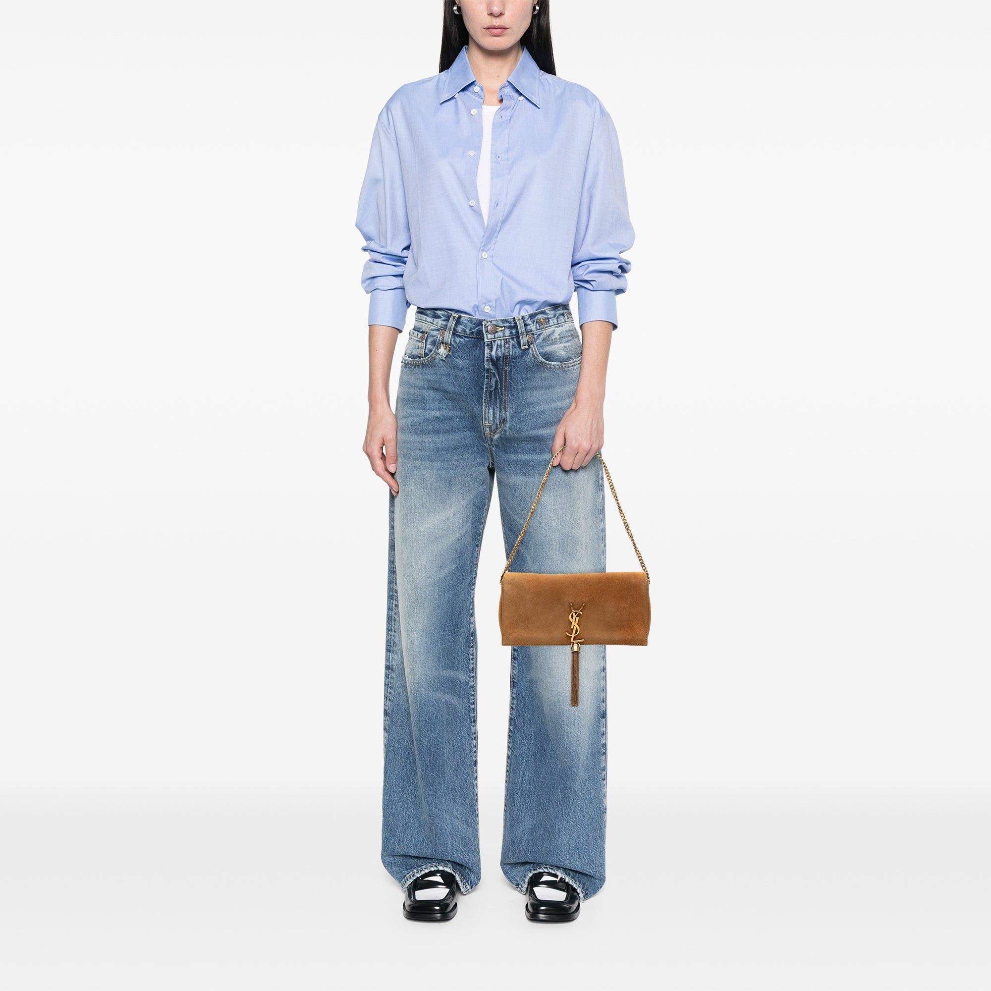 Saint Laurent Paris Suede Monogram Kate 99 Tassel Bag Size ONE SIZE - 8 Thumbnail