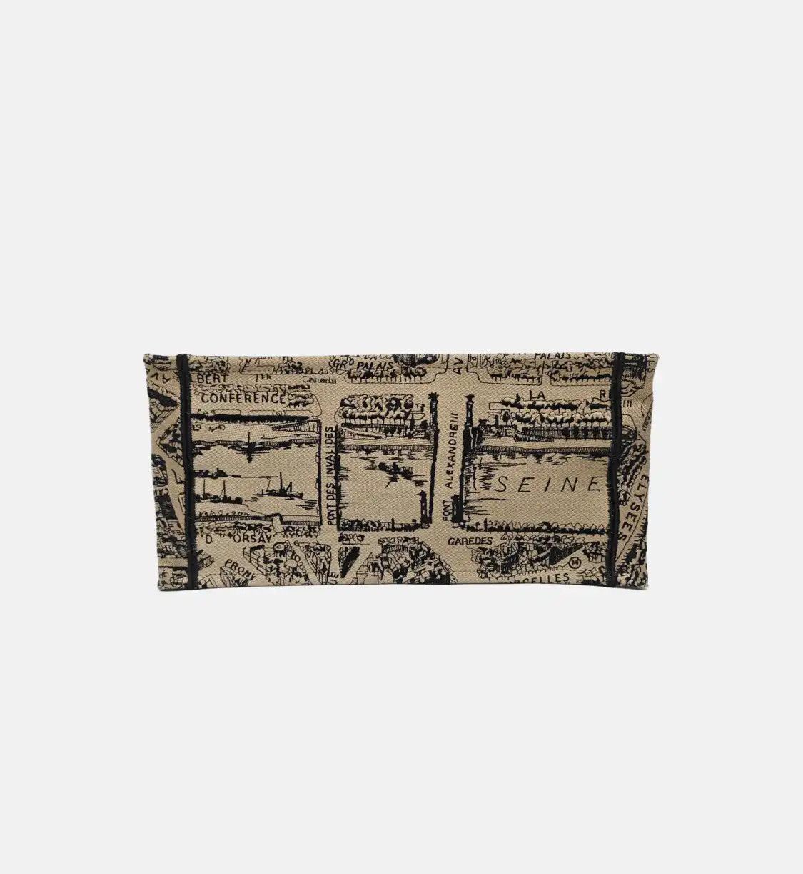 Dior DIOR Book Tote Medium grey brown canvas embroidery handbag Size ONE SIZE - 6 Thumbnail