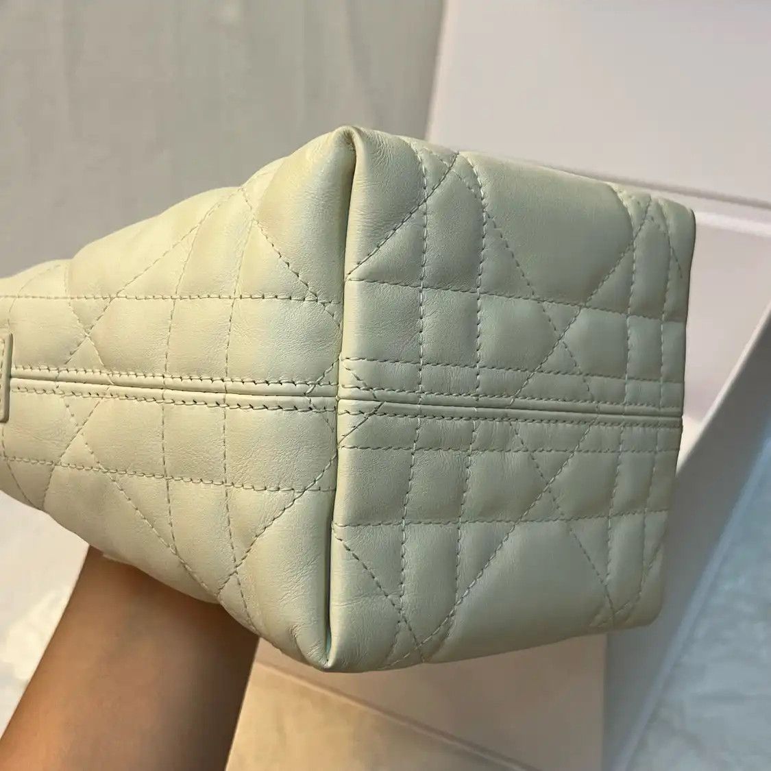 Dior DIOR Toujours Nano creamcowhide leather rattan plaid quilted crossbody bag Size ONE SIZE - 7 Thumbnail