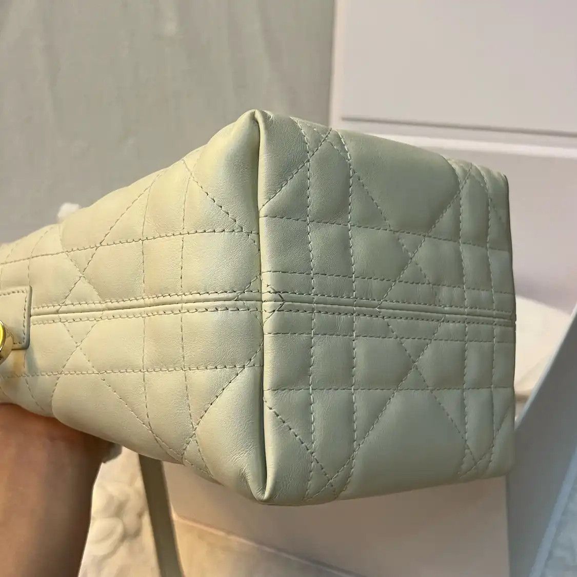 Dior DIOR Toujours Nano creamcowhide leather rattan plaid quilted crossbody bag Size ONE SIZE - 12 Thumbnail